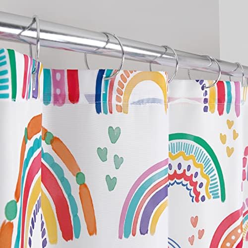 Allure Kućna kreacija Rainbow Hearts Poliester tkanina tiskana za zavjese od 70 x 72