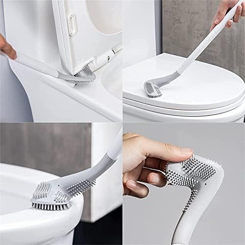 Homezo Golf WC četkica - 2023 Best Povladaj za toaletnu četkicu, 360 golf toaletna četkica i držač, zidni silikonski toaletni čišćenje čišćenja bez mrtvog ugla