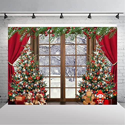 Lofaris Božić zima Screnery prozor pozadina zima Božić Tree pokloni Santa fotografija pozadina Baby Shower