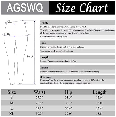Agswq Capri gamaše za žene sa džepovima visokog struka teretane Yoga hlače trčanje