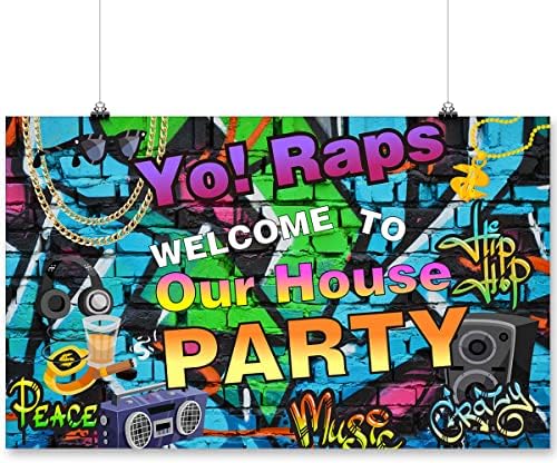 Hip Hop Party Backdrop Retro Graffiti pozadina Banner Photo Booth rekviziti party wall torta
