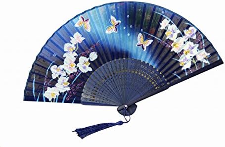 Salome Idea kineski / japanski ručni sklopivi ventilatorski svileni sakura leptir uzorak bambusovog