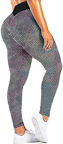 SNKSDGM pantalone za jogu sa džepovima za žene ženske pantalone za struk trening Lifting Ruched helanke Yoga guza visoko rastezljiva