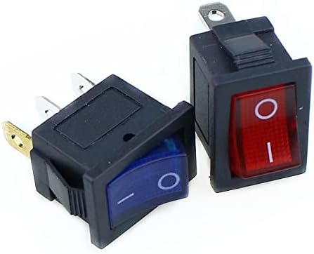 Lyvi 1pcs KCD1 Power Switch prekidač 3Pin On-Off 6A / 10A 250V / 125V Crveno žuti zeleni plavi crni prekidač