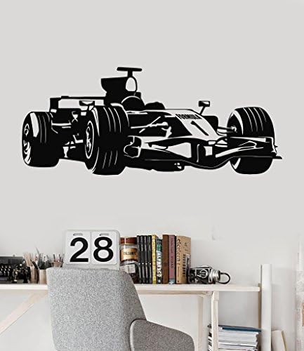 Veliki vinilni zidni naljepnica Formula 1 trkački automobil Garaža Dekor Dječje sobe naljepnice tamno plava