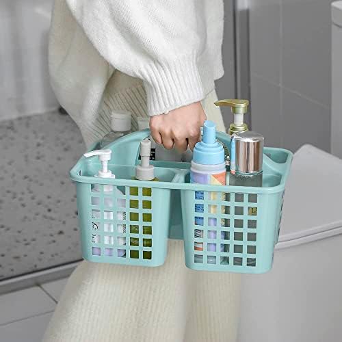 Andmey Čišćenje Caddy Bucket plastično spremište Tuš Caddy košara s ručkom za vrt, zalihe čišćenja, plave