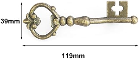Heyous 5pcs antikne legure brončane ručke ručke ručke nakit kutija ormar ormar za ormarić za ručicu nameštaj hardver metalni ručak u obliku tipke