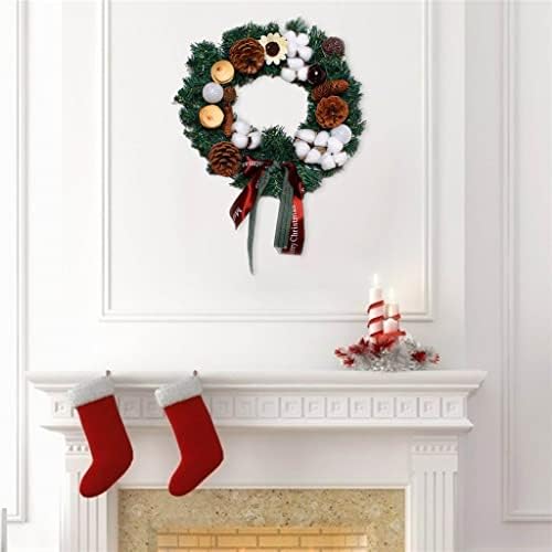 Jahh božićni vijenac Privjesak sretan božićni uredni ukras na zidu umjetni borov vijenac za