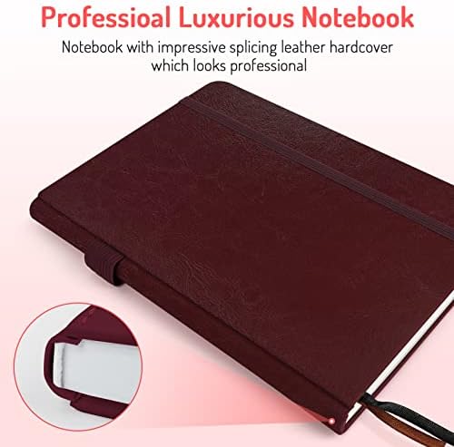 Forvencer Professional Hardcover Journal Notebook with Luxurious Design, A5 160 Pages Thick Paper Lined Journals for Writing, Bullet Journals with Pen Loop, Inner Pocket, Bookmark, Lay Flat Hardback Notebooks with 100GSM Paper,