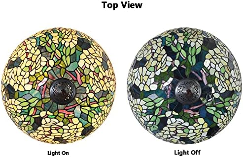 Bieye L10840 podna lampa sa vitražom u stilu Tiffany sa Abažurom širine 18 inča, lampa sa sovom, 4-lagana, visoka 65 inča