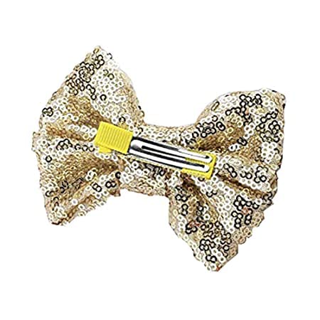 Kewl Fashion Girl's Lovely Multicolor Sequins Bow-knot hair Clips hair Accessories for Photography Party Festivals