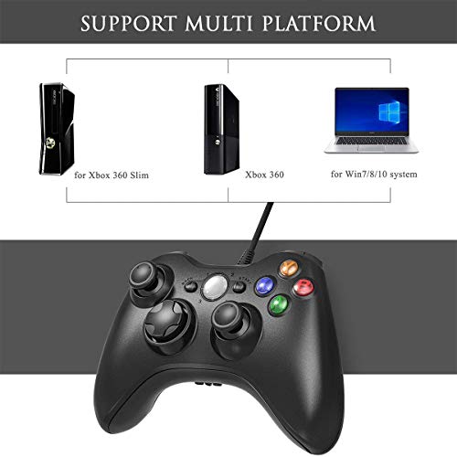 Xbox 360 žičani kontroler, AODOT USB žičani Game Controller Gamepad Joystick sa ramena dugmad & Dual