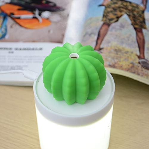 Alicacho USB Mini Cool Mist ovlaživač sa noćnim svjetlom, Cactus ovlaživač 160ml rezervoar za vodu za