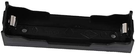 X-DREE 1 x 3.7 V 18650 baterija 2 igle ABS kutija za pohranu otvorena držač Crna 5 kom(1 x 3.7