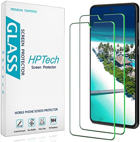 HPTech dizajniran za Samsung Galaxy A73 5G kaljeno staklo za zaštitu ekrana, podržava otključavanje otiskom prsta, jednostavna instalacija, bez mjehurića, futrola