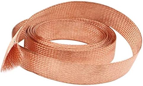 Nianxinn Copper Braid Wire Flat Copper Braid Cable 10m / 32. 8ft gola Cu pletena rukava sa visokom fleksibilnošću žica za izradu nakita od žice