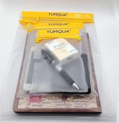 Yumqua 3 komada Postavite vodootporne vreće Skup sa 2 pakovanja velike vodootporne telefonske torbice
