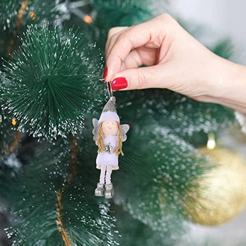 Stakleni bombonski trski božićni sjedeći djevojčica mali ukrasi Božićno drvce Mali anđeo Privjesak