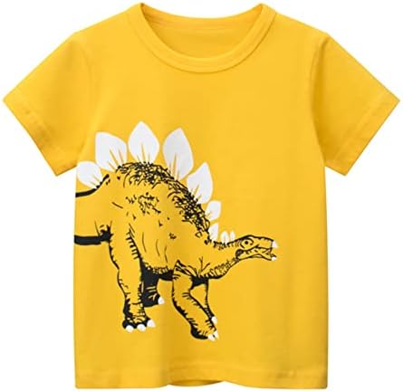 Dječji djeci Dječji dječaci Djevojke Dinosaur kratki rukav Crewneck T košulje na vrhu Tee odjeća za