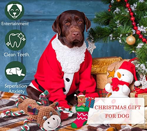 Božićne igračke za škripanje pasa, Crinkle plišane igračke za žvakanje pasa interaktivne izdržljive