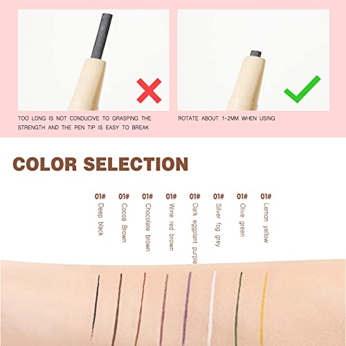 8 boja opciono olovka za oči u boji olovka za oči za brzo sušenje znoja unutrašnja olovka za oči izdržljiva