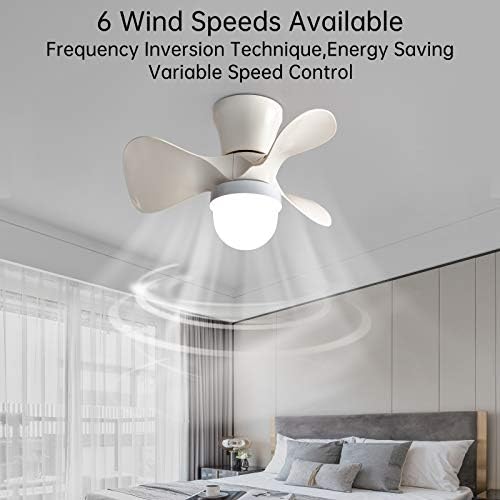 IYUNXI Industrial Stil Stropni ventilator sa svjetlom 22-inčni daljinski zatamnjeni LED36W Moderni stil 6-stepeni