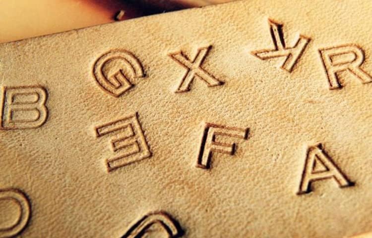 Kožni zanati 26 šuplji abeceda Alat za abecedu Postavite kožni zanatsko rezbarenje Alati Viši velika
