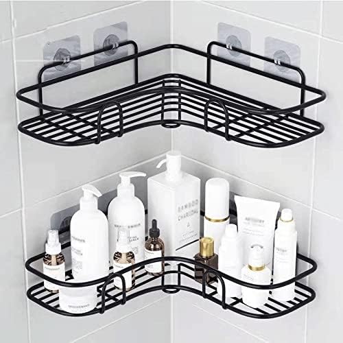 Slatiom kupaonica kuhinja kutni okvir okvir za tuširanje polica kovanog gvožđe šampon za skladištenje