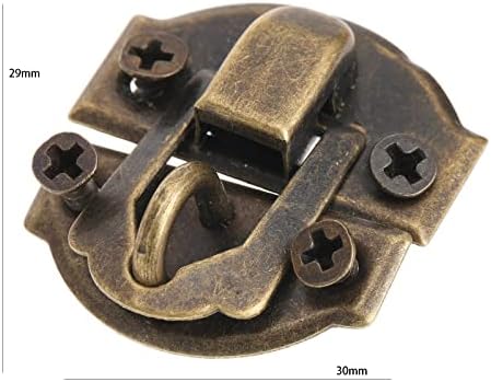 Tocave Latch zaključavanje HASPS LACKS METAL BADLOCK HADP Antikni brončani drveni nakit kutija sa nameštajem