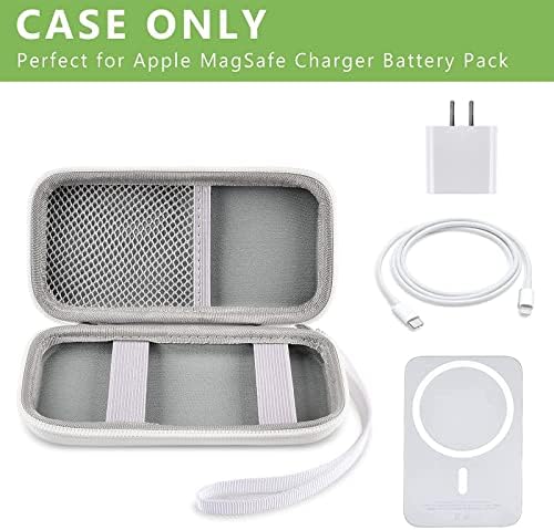 Case kompatibilan sa Apple Magsafe punjačem baterije, držač za MAG sigurnu magnetnu banku za iPhone 12, spremište sa trakom i džepom mrežice za USB električni adapter i kabel