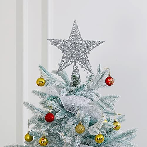 Božićna stabla Topper Star LED svjetla Star Star Treetop Akumulator, osvijetljeni stablo staze za ukrase božićnog