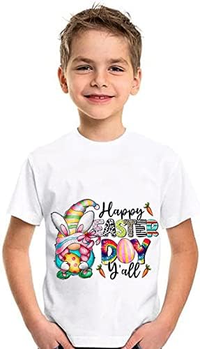 Uskršnja slova ispisuje majice Toddler Girl Boys kratki rukav zeko majica Dječji dečji devojke tee vrhovi dječaka