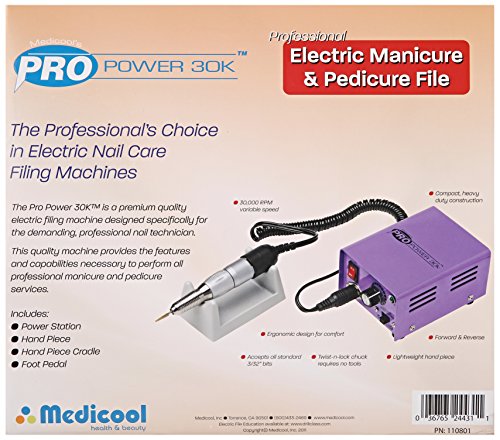 Medicool Pro Power 30k profesionalna bušilica za nokte električna 30.000 o / min manikura pedikura bušilica