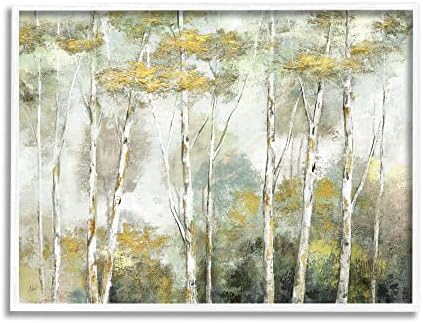 Stupell Industries ljetna šumska breza Impresionistička slika prirode, dizajn Nan