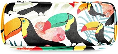 Tbouobt kozmetička torba za žene, torbe za šminke Sobidna toaletna torbica Turistički poklon, tropski životinjski papagaj Havajski cvijet