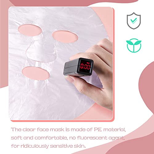 Zanoktica 100 komada Hidroplastična maska za lice, prozirna hidratantna maska za jednokratnu upotrebu, tanka