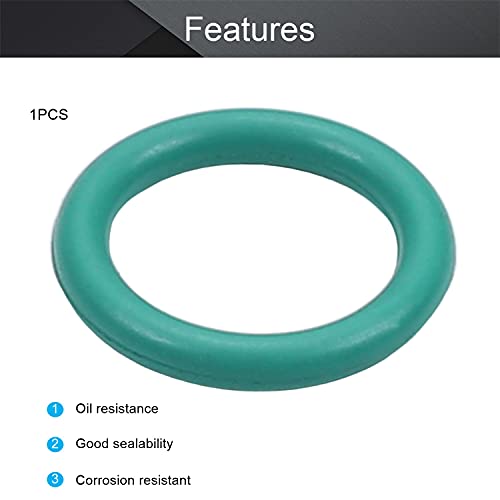Othro 1pcs Fluorne gume O-prstenovi, 14mm od 10 mm ID 2mm širina FKM brtva za brtvu za vozila Vodovode, zelena