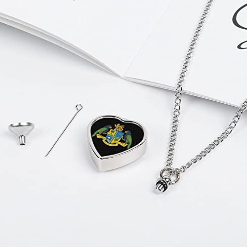 Grb Dominike ogrlica od urne za kućne ljubimce uspomena na kremaciju nakit Memorijalni privjesak za kućne ljubimce/pseći/mačji pepeo