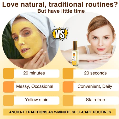 Parama Naturals Turmeric All Day Lite hidratantno ulje za lice za trenutno šminkanje, posvjetljivanje kože & radiant glow, nemasno ulje, osjetljiva & koža sklona aknama.1 fl oz, 30ml
