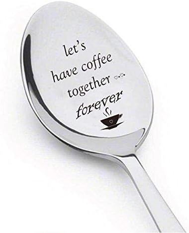 Hajde da zauvek popijemo kafu zajedno-hrišćanski pokloni - ugravirana kašika-slatki poklon ljubitelja