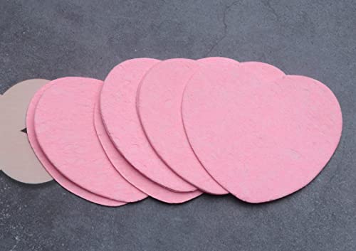 Ruwado 10 kom komprimirane spužve za lice u obliku srca Pink Cure spužvasti jastučići za čišćenje