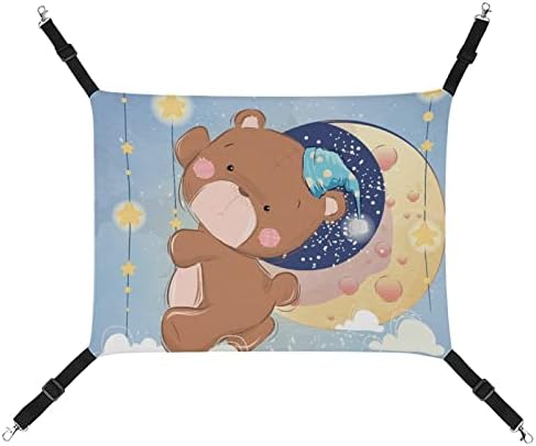 Mačka viseća mreža medvjed Mjesečeva zvijezda mačka krevet kavez prozor Perch viseći prostor za uštedu za male kućne ljubimce 16.9 x13& # 34;