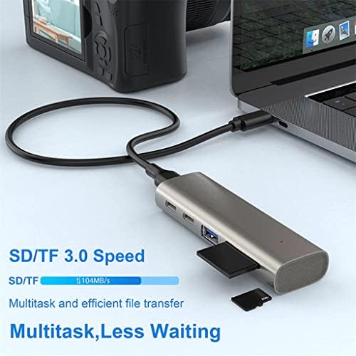 Cxdtbh 1 Multi Splitter Adapter USB Tip C Dock stanica za TF kartica.HC463 10Gbps USB 3.1 Gen2 Hub 6 in