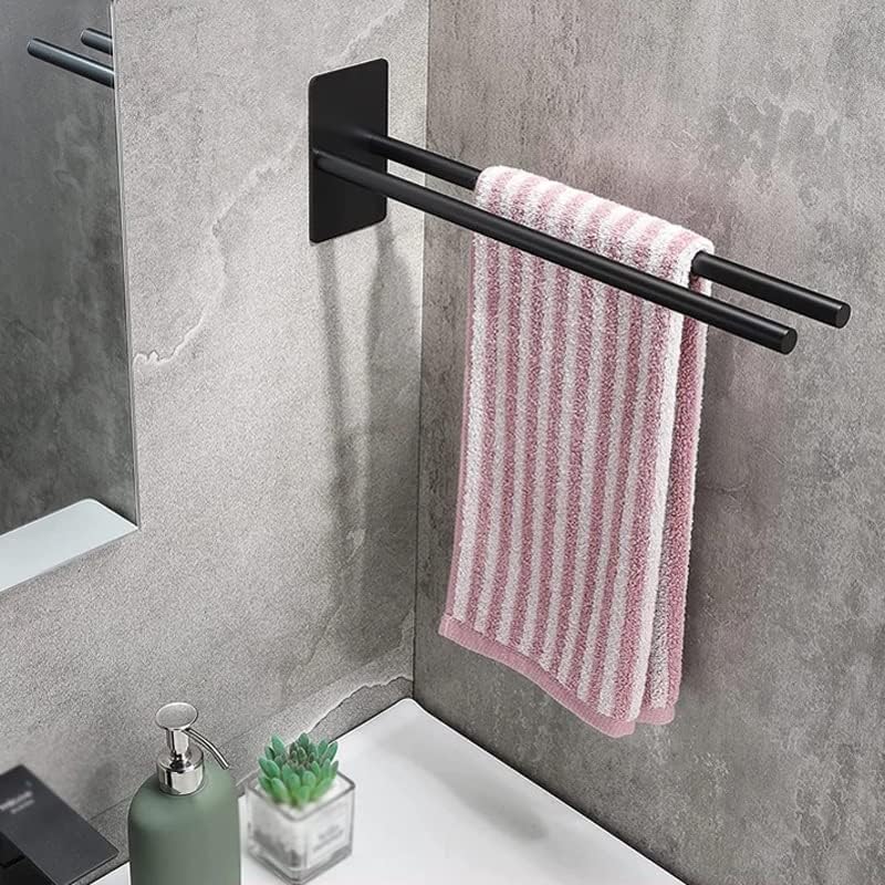 n / a bez udarca za kupatilo ručnik od nehrđajućeg čelika Dvostruki ručni nosač za ručni nosač crnog mat mat komoda za ručnik