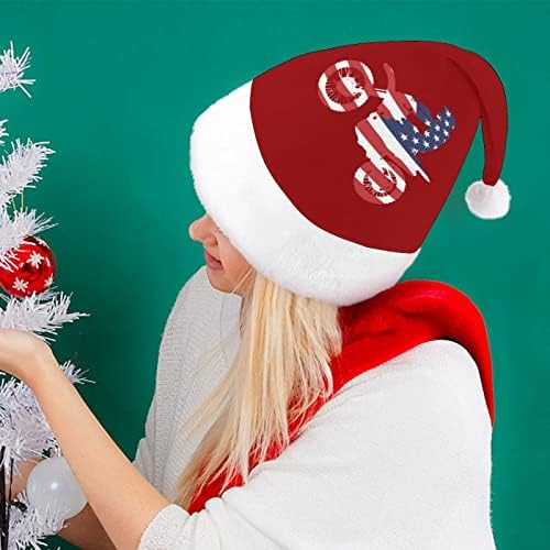 Američka zastava Dirtbike Motocross Funny Božić šešir Unisex Santa šešir toplo Božić kapice za odrasle dijete