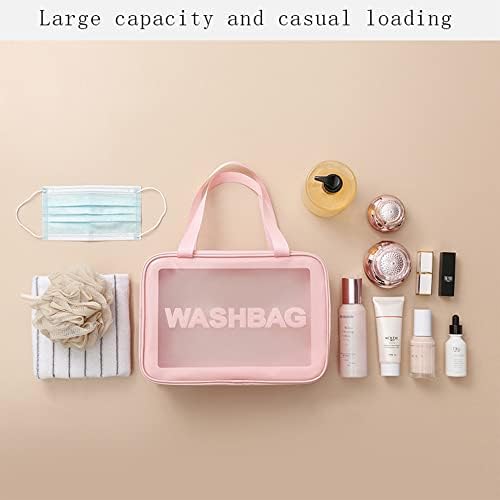 Prozirna trodijelna set šminka za pranje pranja velikog kapaciteta PVC torbe za kupanje prozirna