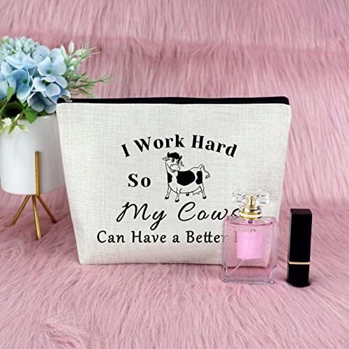 Smiješni kravlje pokloni za žene Girls Makeup torba Poljoprivredni pokloni za kravlje ljubitelje