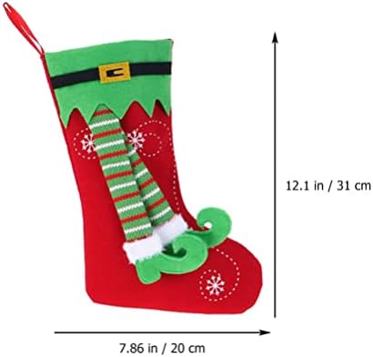 Prettyzoom Kids Socks Božićne čarape Elf Noge Božićno star Ornament Božićnu čarapu Božićni dekor