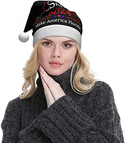 CXXYJYJ Desantis 2024 Make America Florida Božićni šešir muškarci ženske potrepštine za zabave Unisex Performance šešir za praznične šešire