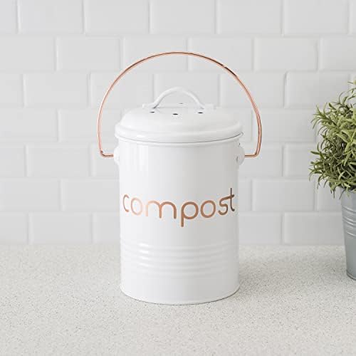 Home Basics Grove kompaktna kanta za kompost za kuhinjske ostatke hrane sa poklopcem izdržljiv